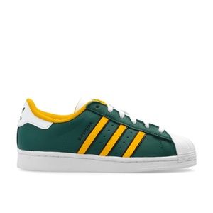 adidas Superstar Sneakers in Collegiate Green / Yellow / White